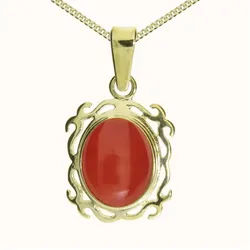 OSTSEE-SCHMUCK Kette mit Anhänger Ostsee-Schmuck Kette mit Anhänger Konstanze (2-tlg) goldfarben 42 cm