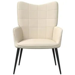 vidaXL Relaxsessel, Sessel Creme Stoff