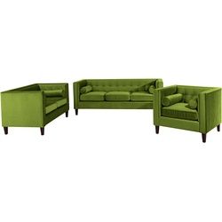 Max Winzer Jeronimo Sofa 3-Sitzer / Sofa 2-Sitzer / Sessel Samtvelours oliv