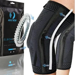 AGILE NOW Ellenbogenbandage (Paar), Performance Up, Stabilisiert & Entlastet, Für Tennisarm (Ideal für Fitness, Tennis, Golf, Ellenbogen Bandage Tennisarm, Golferarm), Weiches, atmungsaktives Material XL