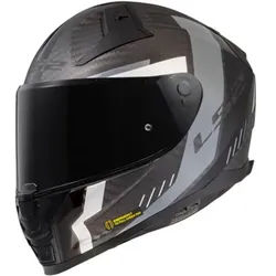 LS2 Integralhelm FF811 Vector II Carbon XL Schwarz / Grau matt Grid