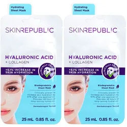 Skin Republic® Tuchmaske mit Hyaluronsäure & Kollagen