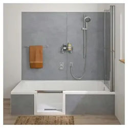 Dusche-24 Badewanne Badewanne mit Tür von 160x70 bis 180x80 cm LIVORNO weiß 70 cm x 170 cm