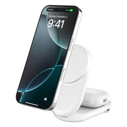 UltraCharge 25w Qi2 2in1 Magnetic Charger plus USB-C EU White Round