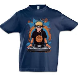 Urban Backwoods Print-Shirt Ninja DJ Kinder T-Shirt Shinobi System Anime Naruto Music Musik (1-tlg) Dattebayo Sakura Haruno Anime blau 98/104