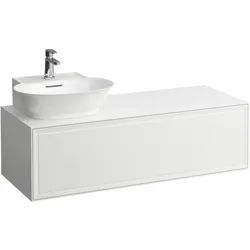 LAUFEN THE NEW CLASSIC Schubladenelement, Ausschnitt links, 1175x455x345mm, 1 Schublade, zu Aufsatz-Handwaschbecken H816852, H4060850856311, Farbe: Weiß glänzend