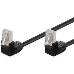 PK-C5 3SW2XAGW - 3 m Cat.5e Patchkabel,2x90° Stecker, schwarz
