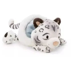 Nici: Eleni Snowbell Plüsch-Schneeleopard, mit Mütze, liegend - 45 cm