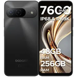 DOOGEE B10 Android 16, IP68/IP69K 7600mAh, 6.63",120Hz Smartphone (6.63 Zoll, 256 GB Speicherplatz, 5G, 48GB + 256GB, NFC, Face ID,2TB, Dual SIM, GPS) schwarz