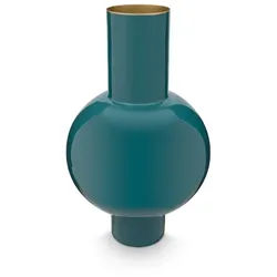 PiP Studio Dekovase Vase Metal medium dunkelgrün 24 x 40 cm (Vasen), Vase Metal Medium Dark Green 24x40cm bunt|grün