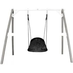 Nestschaukel , Grau, Schwarz, Weiß , Holz , 254x207x160 cm , EN 71, CE, FSC 100% , Freizeit & Co, Gartenspielzeug, Schaukeln