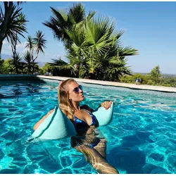 chillisy Schwimmkissen St. Barth 120 x 45 cm , Farbe: hellblau