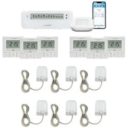 Homematic IP Starter Bundle Fußbodenheizung- basic für 6 Räume Smart-Home-Zubehör weiß