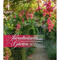 Ackermann Wandkalender Paradiesische Gärten Kalender 2027 Beruhigender Garten-Kalender im gro weiß