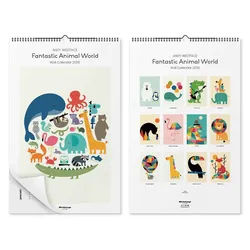 Posterlounge Kunstkalender Andy Westface Kalender - Fantastic Animal World 2026, erhältlich als Wandkalender 2026 in verschiedenen Größen bunt 25 cm x 40 cm