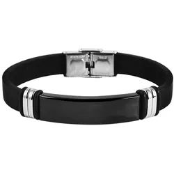 Adelia ́s Armband Unisex Armband aus Leder 21 cm, Zum Verschenken – passend für viele Anlässe schwarz