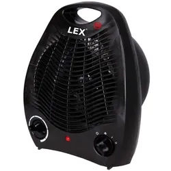 LEX Heizlüfter Ventilator Elektroheizer Heizgerät Heizung max. 2000W Schwarz