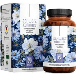 Schwarzkümmel Schwarzkümmelöl 120 vegane Kapseln hochdosiert laborgeprüft Vitamin E Naturtreu® St