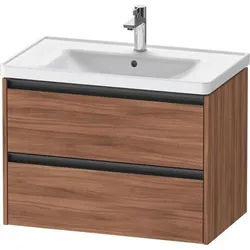 Duravit Ketho.2 Waschtischunterbau wandhängend Nussbaum Matt 784x455x549 mm - K25283079790000 K25283079790000