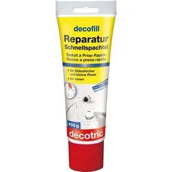 decotric® Spachtelmasse decofill Reparatur Schnellspachtel schnell trocknend, 400 g weiß
