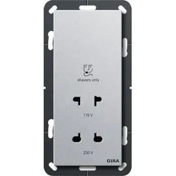 Gira Rasier Steckdose Aluminium 282026