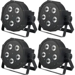 Showlite FLP-5x8W Flatline Panel LED Scheinwerfer RGBW 4x Set