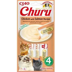 INABA Churu Katzenleckerli mit Huhn- und Lachsgeschmack 20x14g