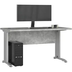 Raumhirsch Furniture Schreibtisch Beton 76/135/60 , Grau , Holzwerkstoff , Rechteckig , 135x76x60 cm , Büromöbel, Schreibtische, Schreibtische