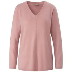Le pull décolleté V 100% cachemire include rosé