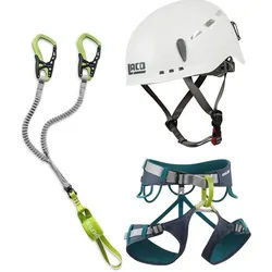 Klettersteig Komplettset Edelrid Cable Comfort VI + Edelrid Jay Gurt + LACD Protector Helm white L