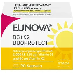 Eunova DuoProtect Vitamin D3+K2 1000IE/80UG
