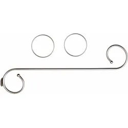 Himmelbettgarnitur GOOD LIFE "Antonia" Gr. 1, grau (chromfarben), B:25cm L:80cm, Metall, Himmelbettgarnituren, Himmelbettgarnitur, mit 2 Deko-Ringen