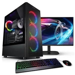 Kiebel Viper V PC-Komplettsystem (27", AMD Ryzen 7 AMD Ryzen 7 5700G, Radeon Vega, 16 GB RAM, 1000 GB SSD, ARGB-Beleuchtung, WLAN)