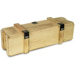 Kistenkolli Altes Land Allzweckkiste Weinkisten 1er geflammt inkl. Holzwolle Weinbox Geschenkekiste Flasche (Spar-Set, 1er Set) braun