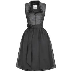 Alpenmärchen Dirndl Midi Dirndl Liane in Anthrazit - ALM1058 gelb 42