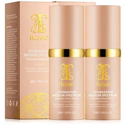 P-Beauty Cosmetic Accessories Sonnenschutzcreme SPF 50 Sonnenschutz Sonnencreme Foundation UV-Schutz Anti-Aging, 2-tlg., Sonnenschutzcreme, SPF50, Foundation