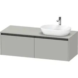 Duravit Ketho.2 Konsolenwaschtischunterbau wandhängend Betongrau Matt 1400x550x459 mm - K24888R07070 K24888R07070000