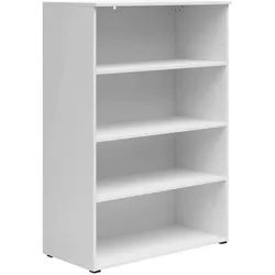 Carryhome Regal , Weiß , Holzwerkstoff , 3 Fächer , 80x115x40 cm , FSC Mix , Typenauswahl, Beimöbel erhältlich, stehend , Wohnzimmer, Regale, Bücherregale