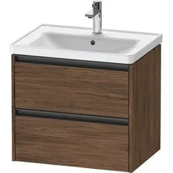 Duravit Ketho.2 Waschtischunterbau wandhängend Nussbaum dunkel Matt 634x455x549 mm - K25282021210000 K25282021210000