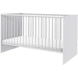 Mid.you Gitterbett , Weiß , Holzwerkstoff , 70x140 cm , BQ - Bündnis für Qualität, Made in Germany, DIN EN ISO 9001 , zum Juniorbett umbaubar , Babymöbel & Kindermöbel, Babyzimmer, Babybetten, Gitterbetten