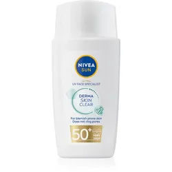 NIVEA SUN Derma Skin Clear Gesichtscreme zum Bräunen für Haut mit kleinen Makeln SPF 50+ 40 ml
