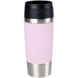 Emsa Thermobecher , Metall, Kunststoff , 0,36 l , lebensmittelecht, 100% dicht, abnehmbarer Deckel, rostfrei, transportabel, Ausgießen per Knopfdruck, geschmacks- und geruchsneutral , Geschirr, Kannen & Karaffen, Coffee-to-go-Becher