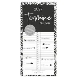 NEUMANN Wandkalender Termine für 2 Black and White 2027