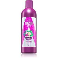 Aussie SOS Repair & Revive Shampoo mit ernährender Wirkung für strapaziertes Haar und Kopfhaut 300 ml