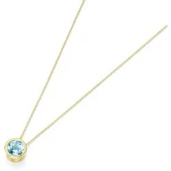 GIORGIO MARTELLO MILANO Kette mit Einhänger Karat Halskette mit Anhänger Blautopas 375er Gelbgold 99023940450