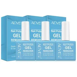 ALIVER Nagellackentferner Remover Gellack Entferner Gel Nail Polish Aliver, 3-tlg.