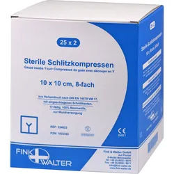 Schlitzkompressen Steril 10x10cm 8-Fach 50 ST