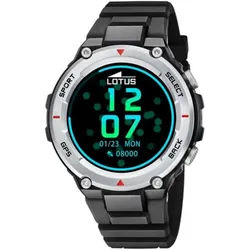 Lotus 50024/2 Smartwatch (2,9 cm, android ios), Smartwatch mit 2" Display, Pulssensor, Schrittzähler und IP67 Schutz schwarz