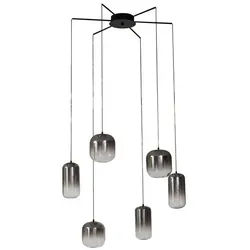 Lucande Hängeleuchte Avelina, LED 24 W gesamt, warmweiß grau|schwarz