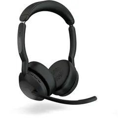 Jabra Evolve2 55, Stereo-Bluetooth-Headset, 4 Mikrofone MS Teams zertifiziert, Aktive Geräuschunterdrückung ANC, incl. Link 380 USB-C Bluetooth®-Ada